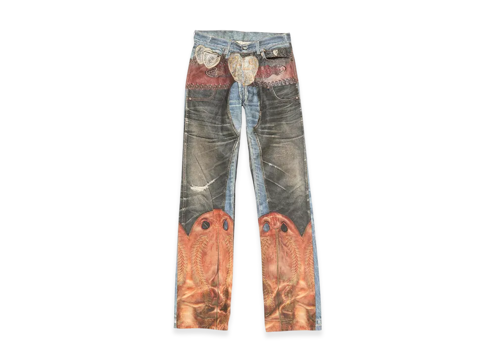 Acne Studios Regular Fit Jeans - 2010 Puti "Blue/Black"