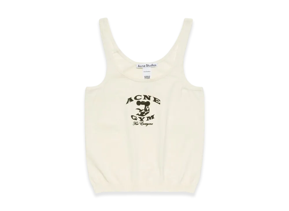 Acne Studios Fitted Knit Tank Top "Cream Beige"