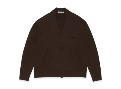 Acne Studios Wool V-Neck Cardigan "Dark Brown"