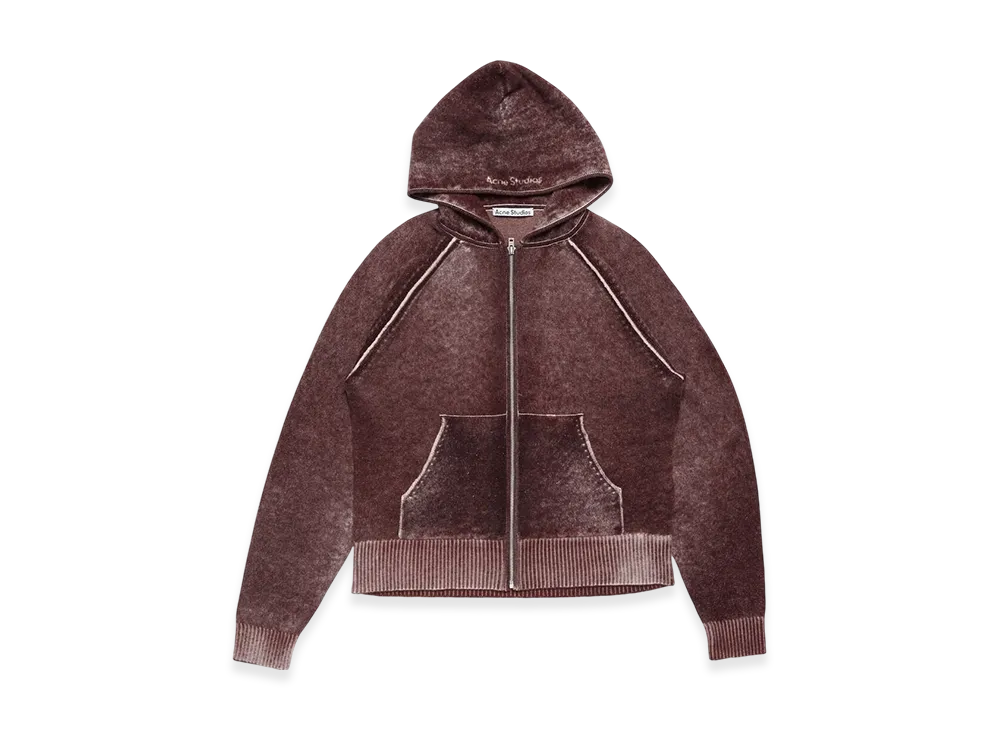 Acne Studios Hooded Zipper Sweatshirt "Dark Burgundy"