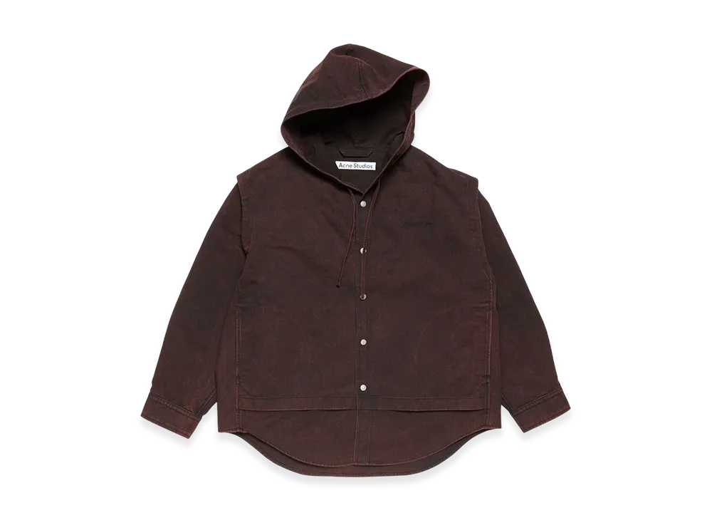 Acne Studios Layered Hooded Jacket "Burgundy"