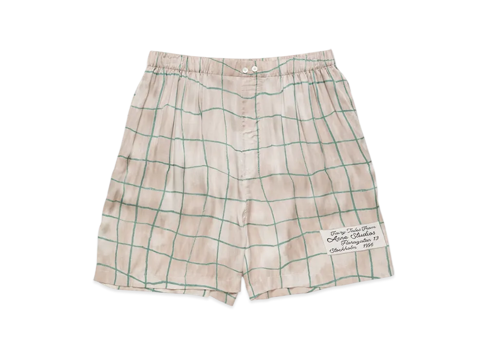 Acne Studios Check Shorts "Pink/Gray"