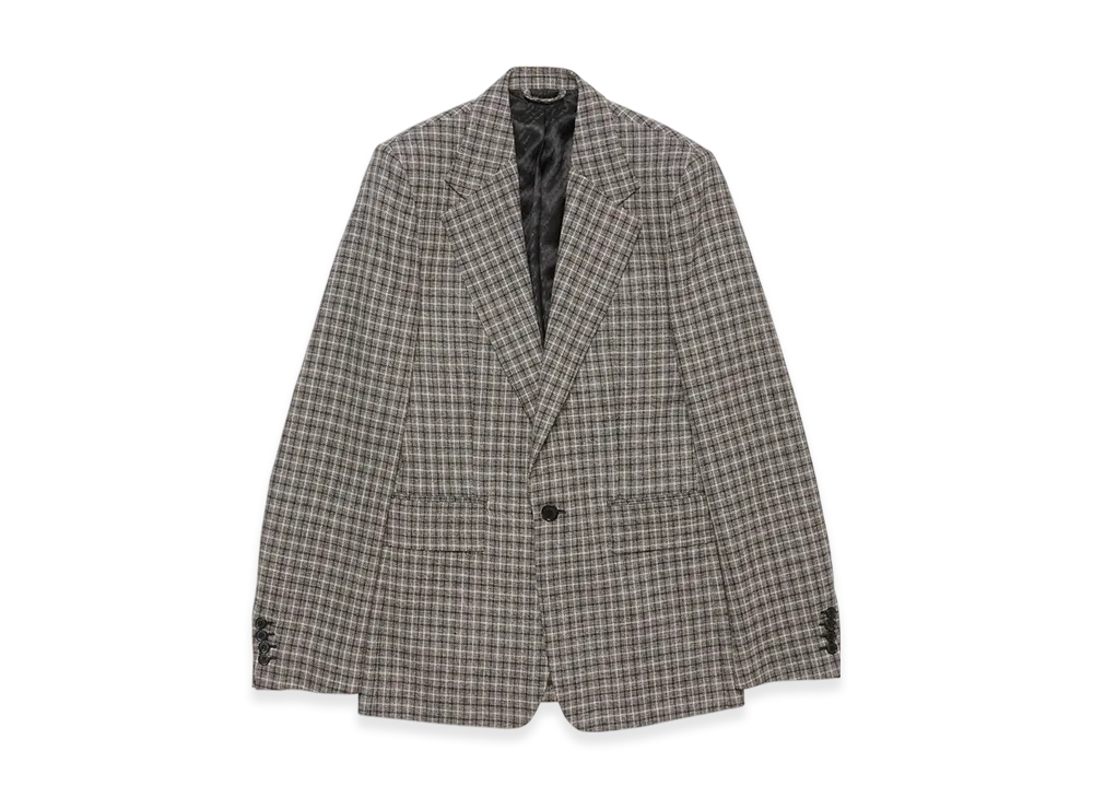 Acne Studios Fitted Wool Suit Jacket "Black/White"