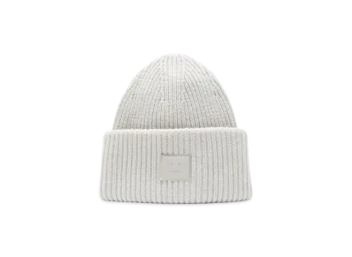 Acne Studios Large Face Logo Beanie "Light Gray"