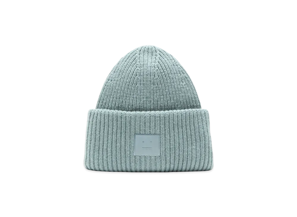 Acne Studios Large Face Logo Beanie "Dusty Blue"