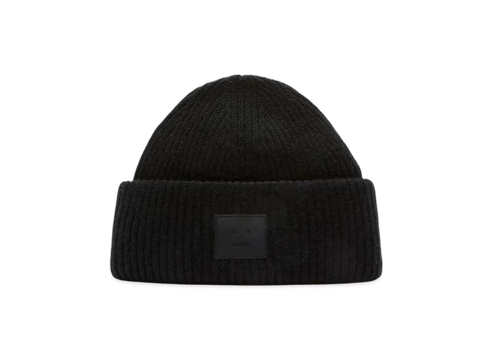 Acne Studios Large Face Logo Beanie "Black"