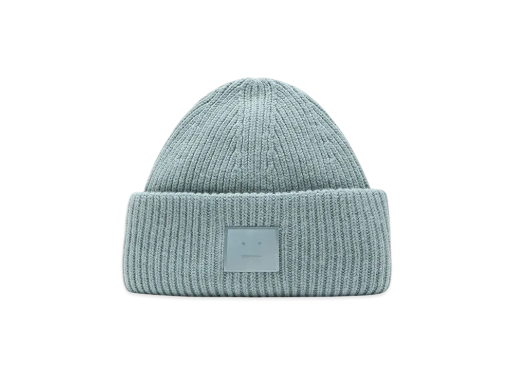 Acne Studios Large Face Logo Beanie "Dusty Blue"