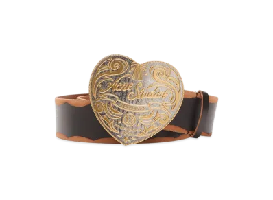 Acne Studios Heart Logo Buckle Belt "Black/Camel"