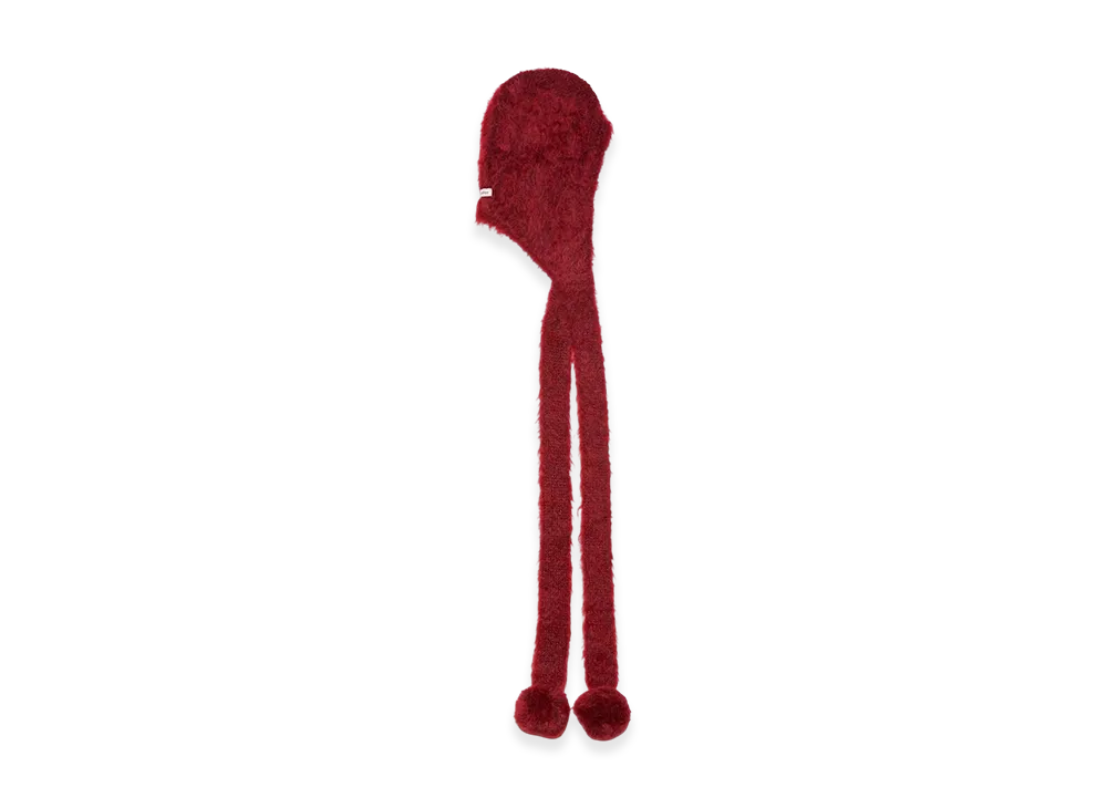 Acne Studios Mohair Cap with Ear Flaps "Burgundy"