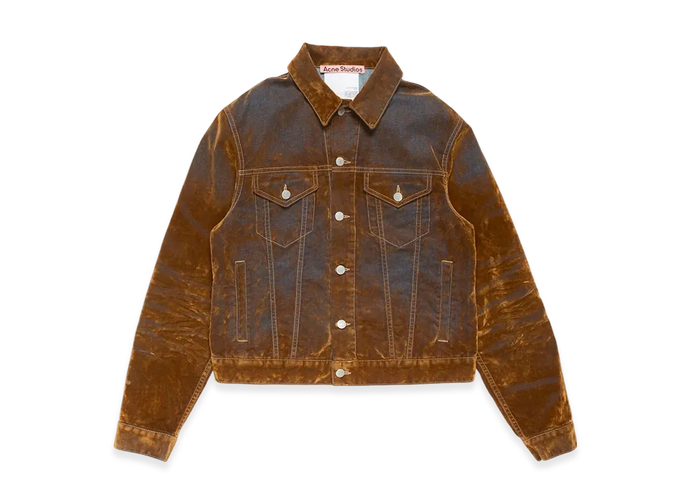 Acne Studios Flocked Denim Jacket "Rust Brown"