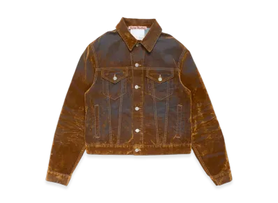 Acne Studios Flocked Denim Jacket "Rust Brown"