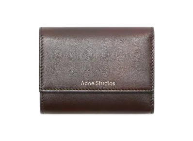 Acne Studios Trifold Leather Wallet "Dark Brown"