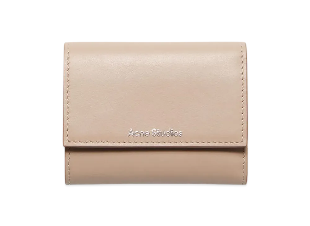 Acne Studios Trifold Leather Wallet "Taupe Beige"