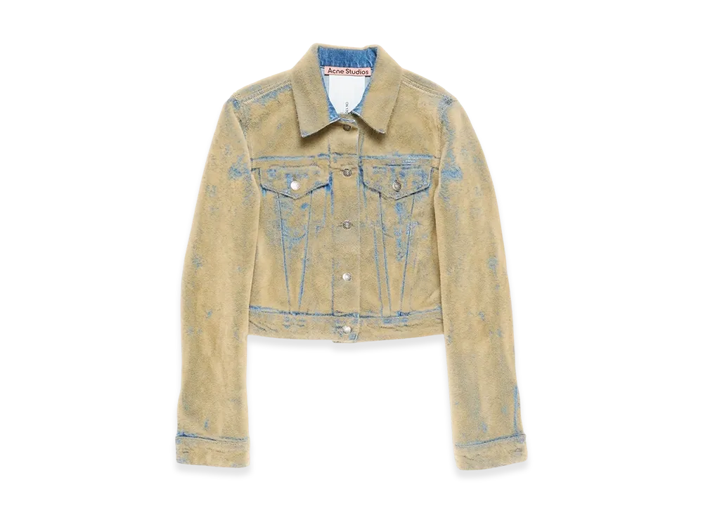 Acne Studios Flocked Denim Jacket "Blue/Beige"