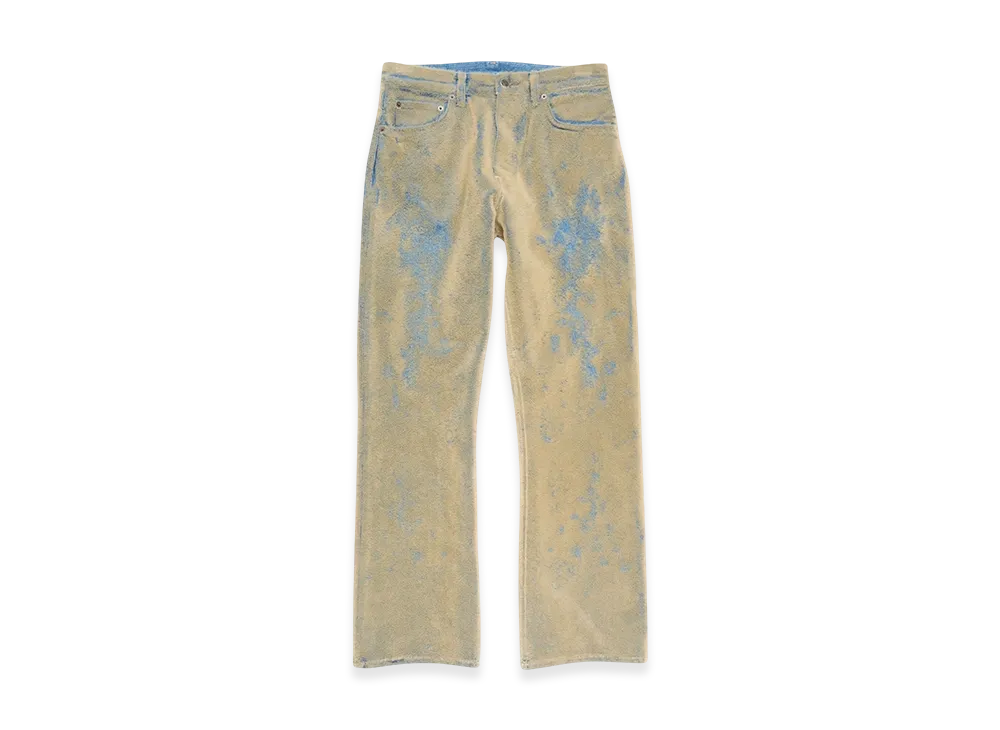 Acne Studios Flocked Denim Trousers - Loose Fit "Blue/Beige"