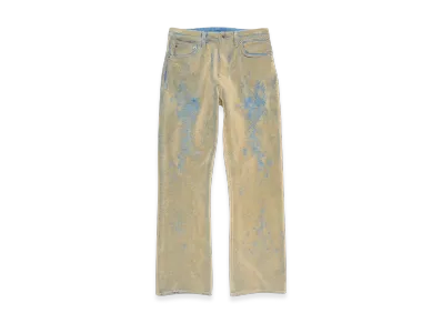 Acne Studios Flocked Denim Trousers - Loose Fit "Blue/Beige"