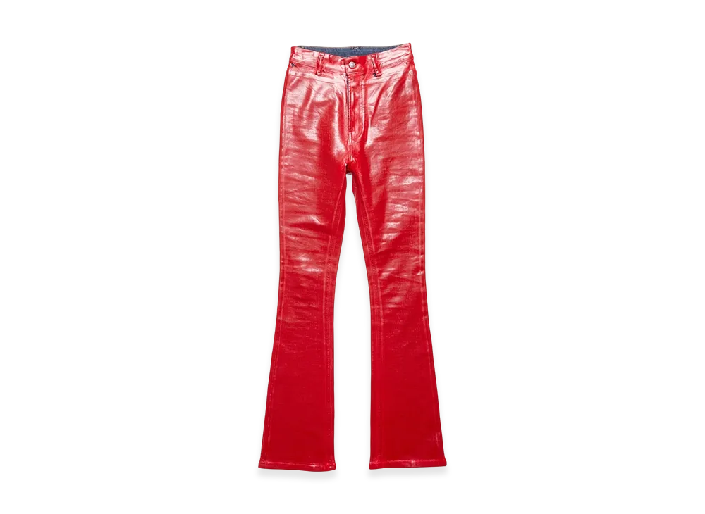 Acne Studios Fitted Latex Trousers "Red"