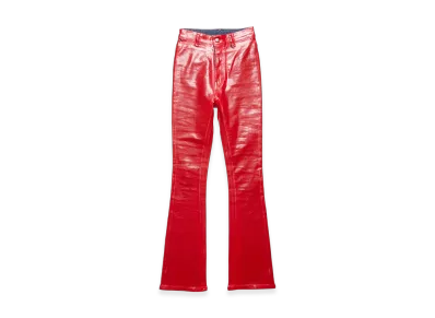 Acne Studios Fitted Latex Trousers "Red"