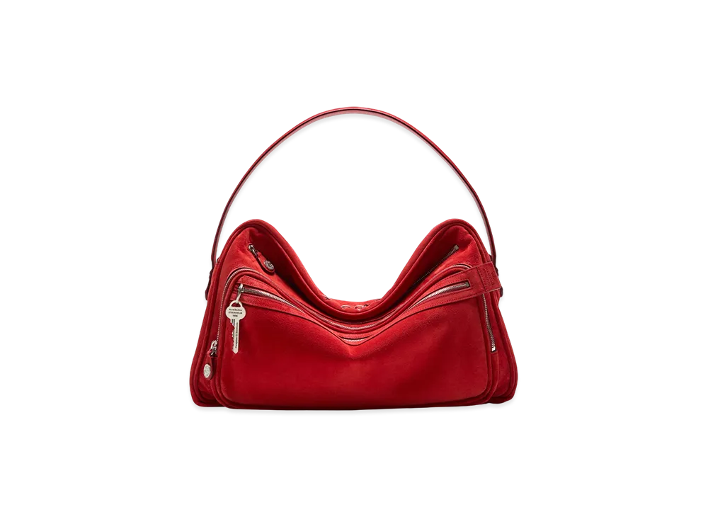 Acne Studios Camero Camera Suede Shoulder Bag "Fire Red"