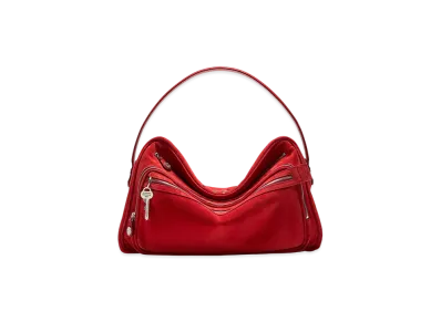 Acne Studios Camero Camera Suede Shoulder Bag "Fire Red"