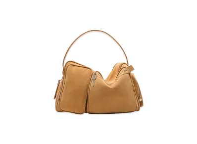 Acne Studios Camero Hotel Suede Shoulder Bag "Sesame Beige"