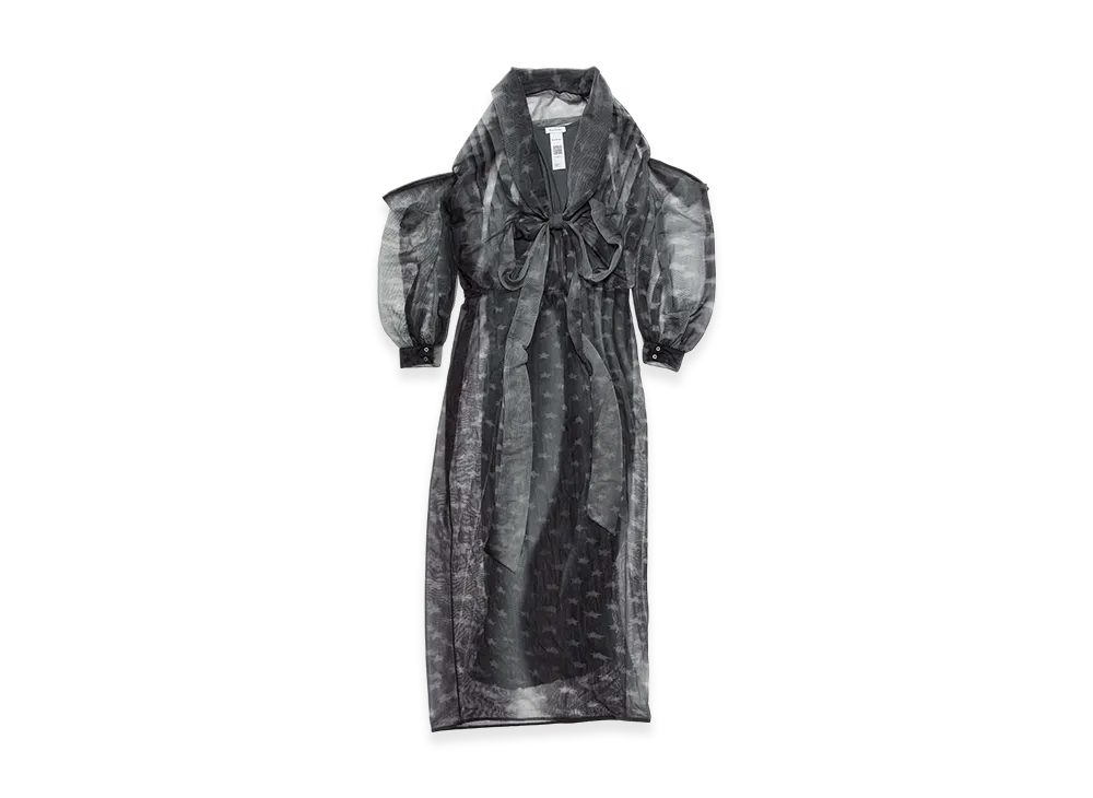 Acne Studios Ribbon Layered Dress "Gray"