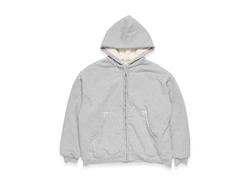 Acne Studios Hooded Zipper Sweatshirt "Gray Melange"