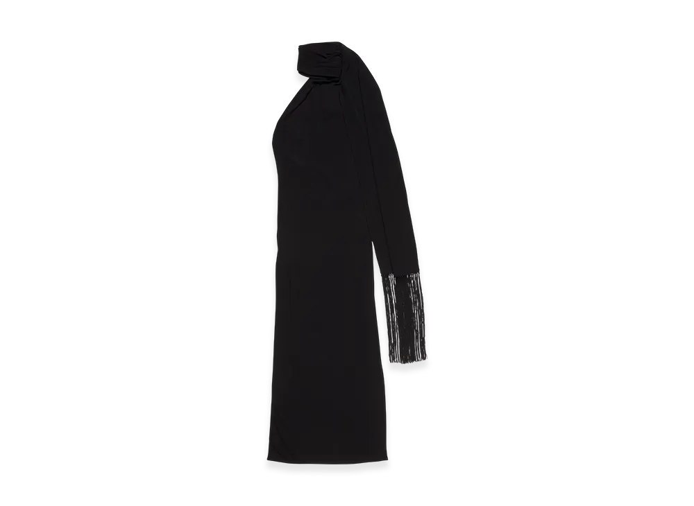 Acne Studios Draped Satin Dress "Black"
