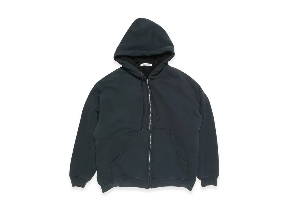 Acne Studios Hooded Zipper Sweatshirt "Faded Black"