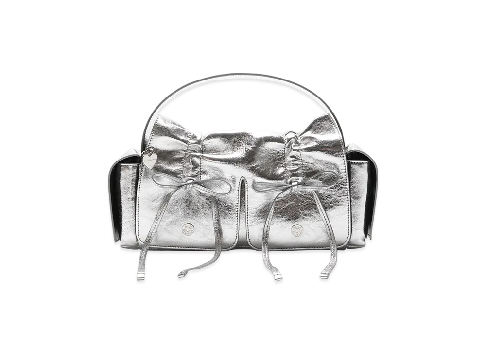 Acne Studios Multi-Pocket Metallic Leather Bag "Silver"