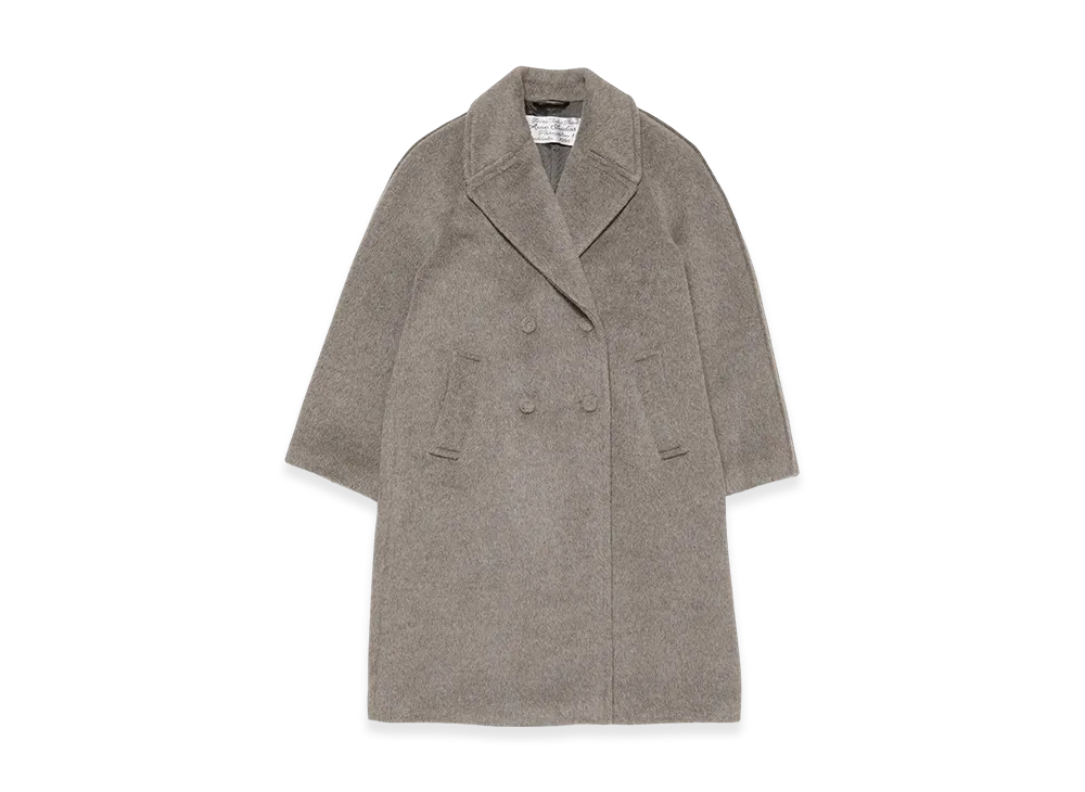 Acne Studios Double Breasted Wool Coat "Warm Gray Melange"