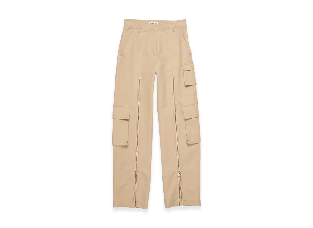 Acne Studios Layered Satin Trousers "Beige"