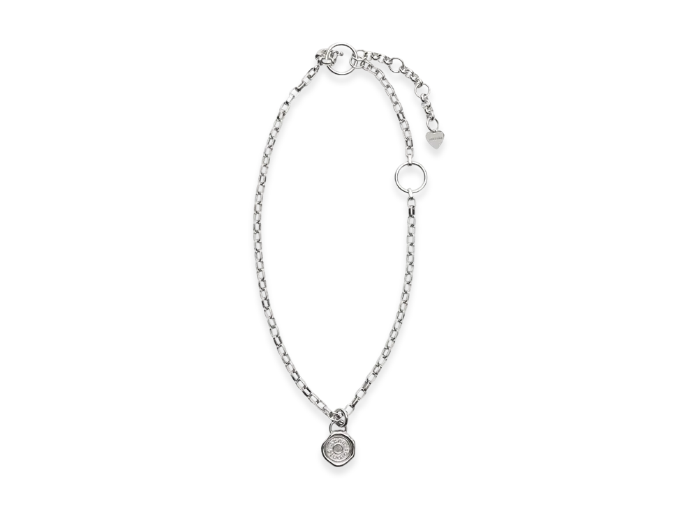 Acne Studios Logo Stamp Pendant Necklace "Silver"
