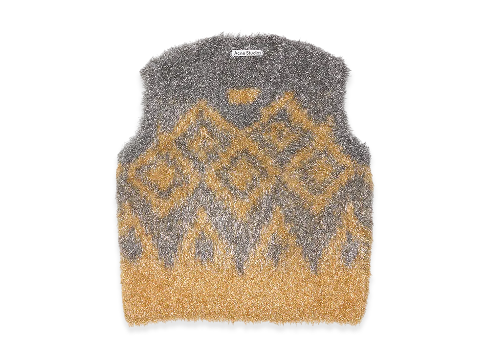 Acne Studios Metallic Knit Vest "Gold/Silver"