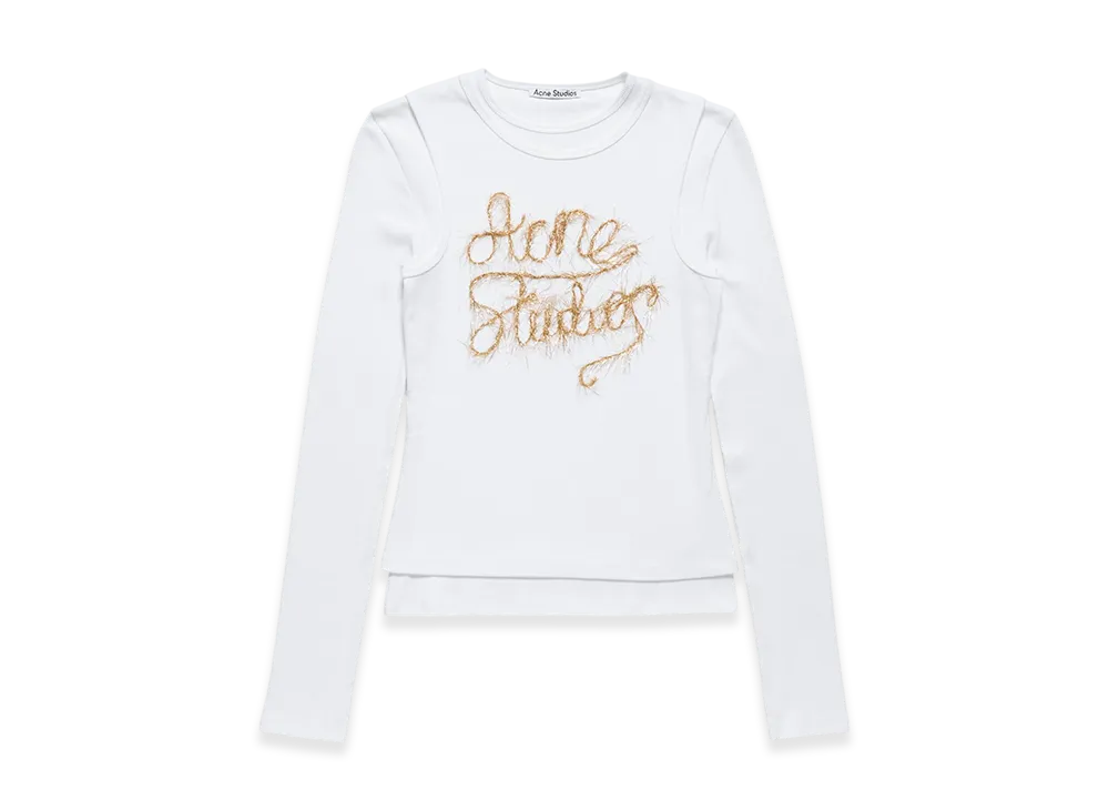 Acne Studios Layered Logo T-Shirt "Optic White"