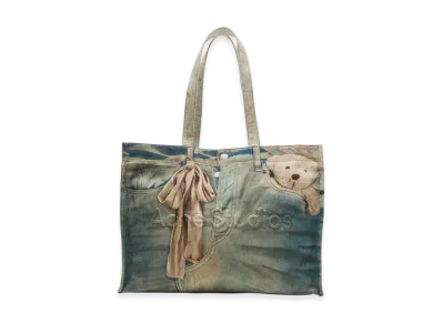 Acne Studios Teddy Shopper Tote "Mid Blue"