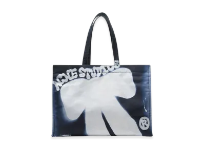 Acne Studios Logo Shopper Tote "Navy Blue"