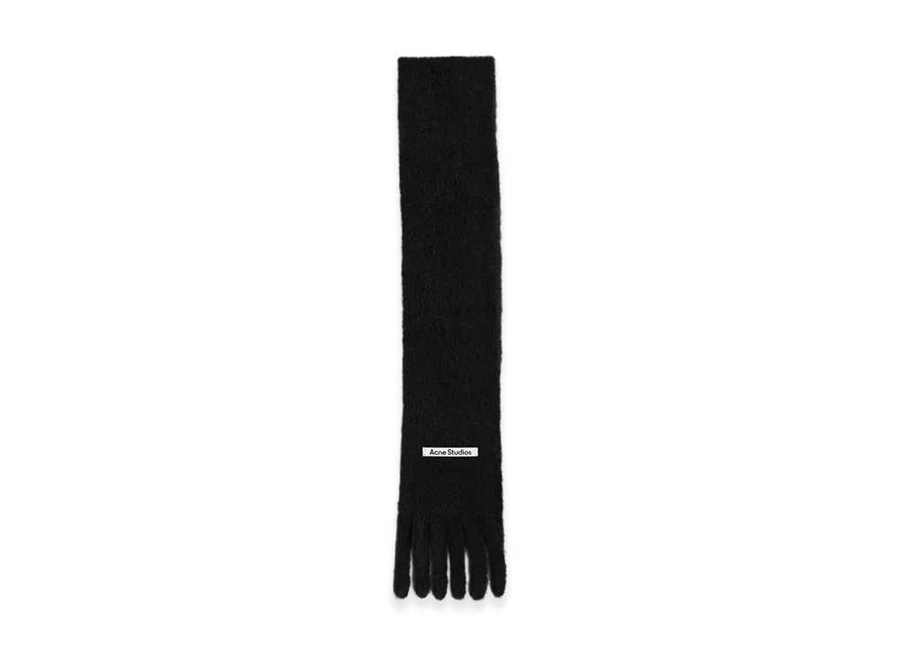 Acne Studios Skinny Logo Scarf "Black"
