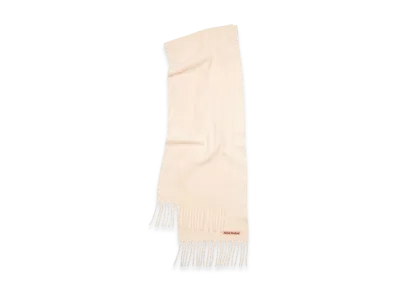 Acne Studios Fringed Wool Scarf - Skinny "Warm White"