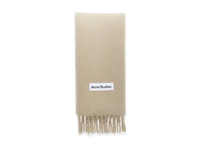 Acne Studios Wool Fringed Scarf "Light Beige"