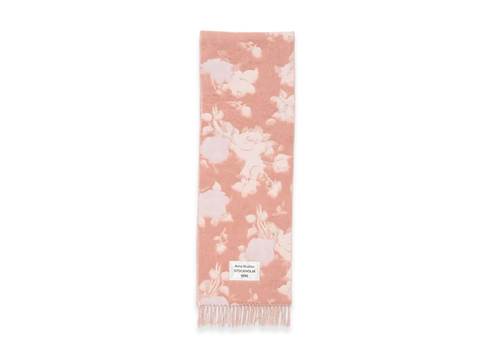 Acne Studios Fringed Wool Scarf "Pink"