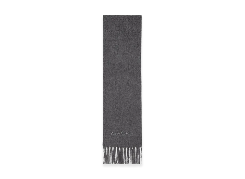 Acne Studios Wool Logo Scarf "Grey Melange"