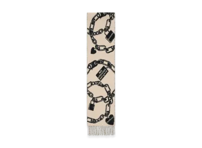Acne Studios Fringed Wool Scarf "Beige/Black"