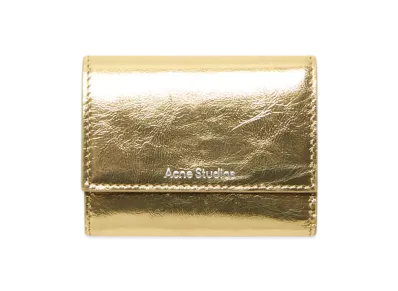 Acne Studios Trifold Leather Wallet "Gold"