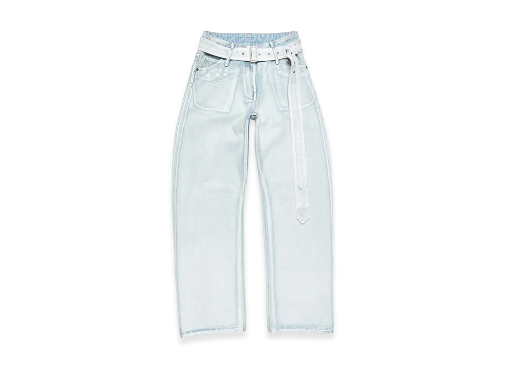 Acne Studios Belted Denim Trousers "Blue/White"