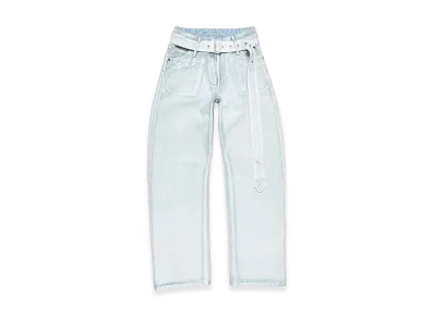Acne Studios Belted Denim Trousers "Blue/White"