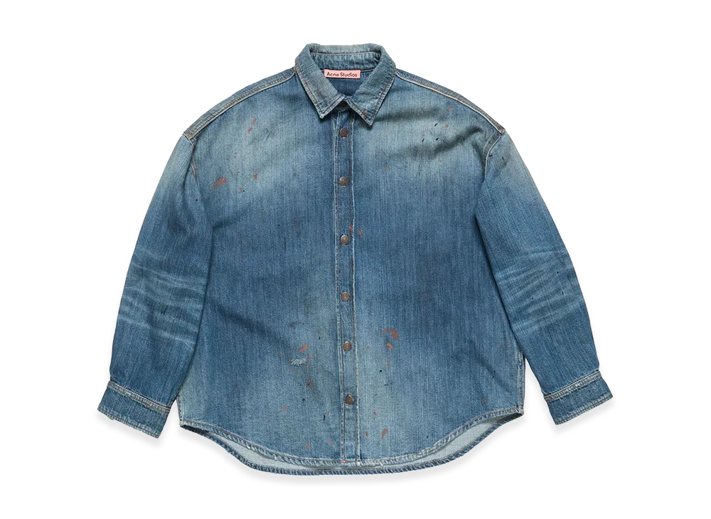 Acne Studios Button-Up Denim Shirt "Mid Blue"