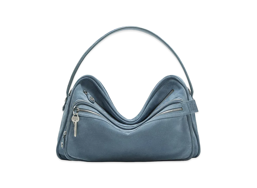 Acne Studios Camero Camera Suede Shoulder Bag "Denim Blue"