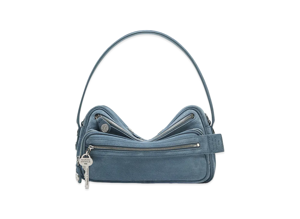 Acne Studios Camero Party Suede Bag "Denim Blue"