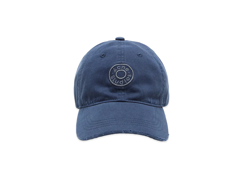 Acne Studios Distressed Logo Cap "Dark Navy"